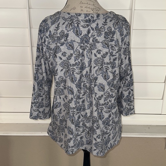 Pure Jill J Jill Kalamkari Print Knit Top 100% Organic Cotton - Picture 7 of 13
